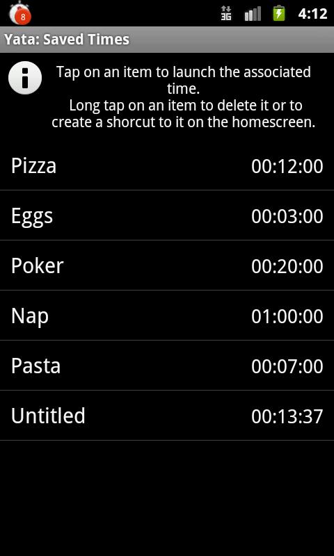 Yata ! Yet Another Timer App Android Tools