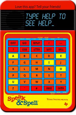 Speak and Spell Android Entertainment