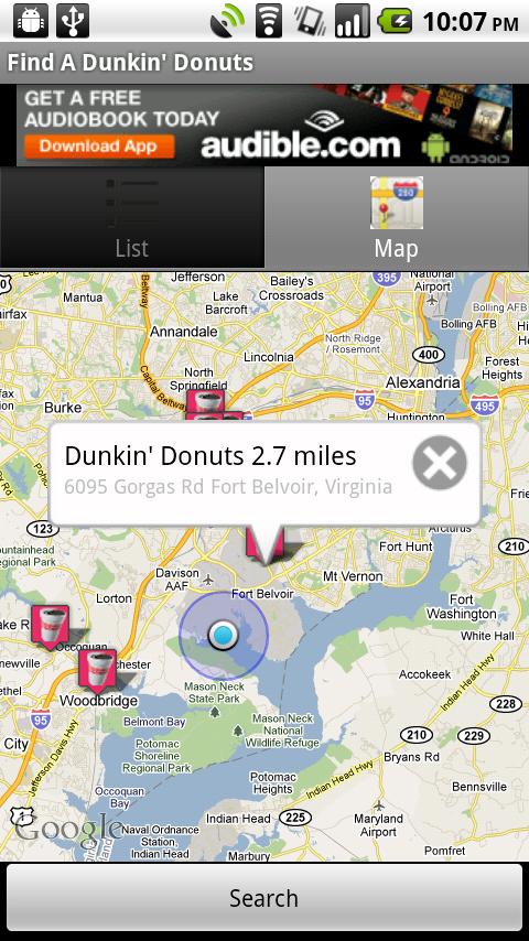 Find Dunkin’ Donuts Android Shopping