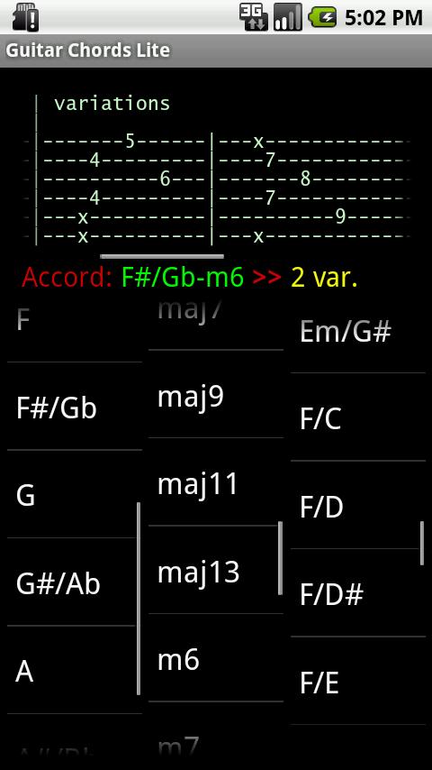 Guitar Chords Lite Android Entertainment