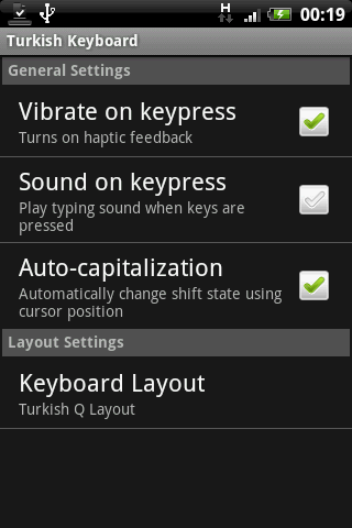 Turkish Keyboard Android Tools