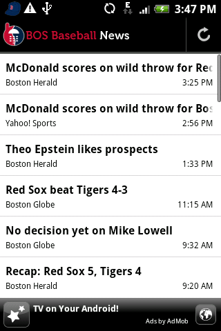 BOS Baseball News Android Sports