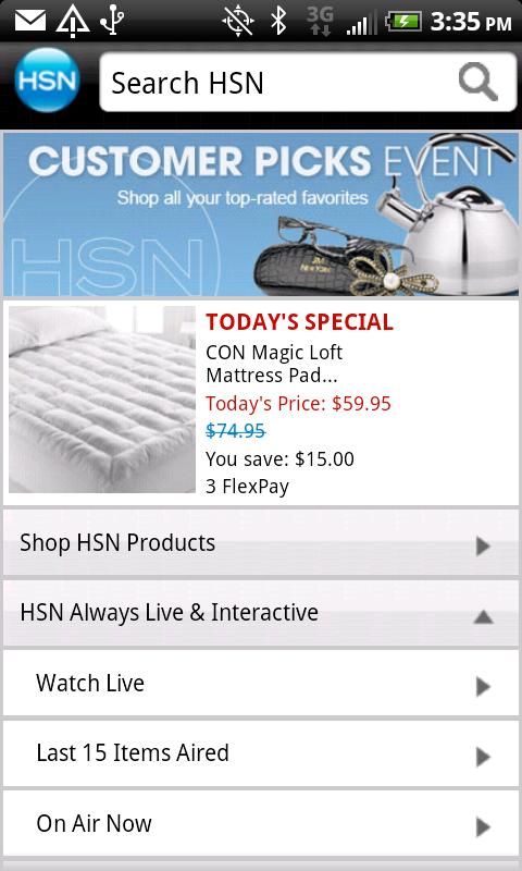 HSN Shop App Android Shopping