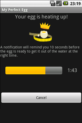 My perfect egg timer Android Health