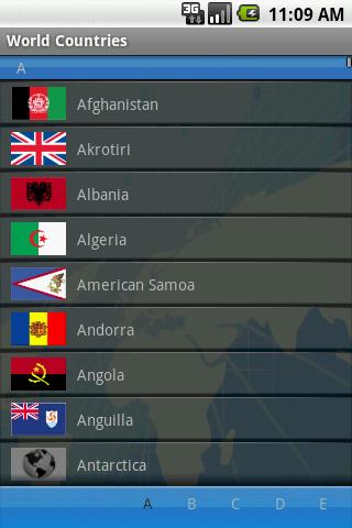 World Countries Android Reference