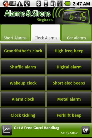 Alarm and Siren Ringtones Android Social