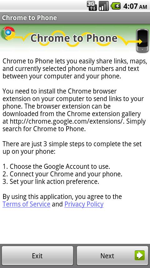 Google Chrome to Phone Android Tools