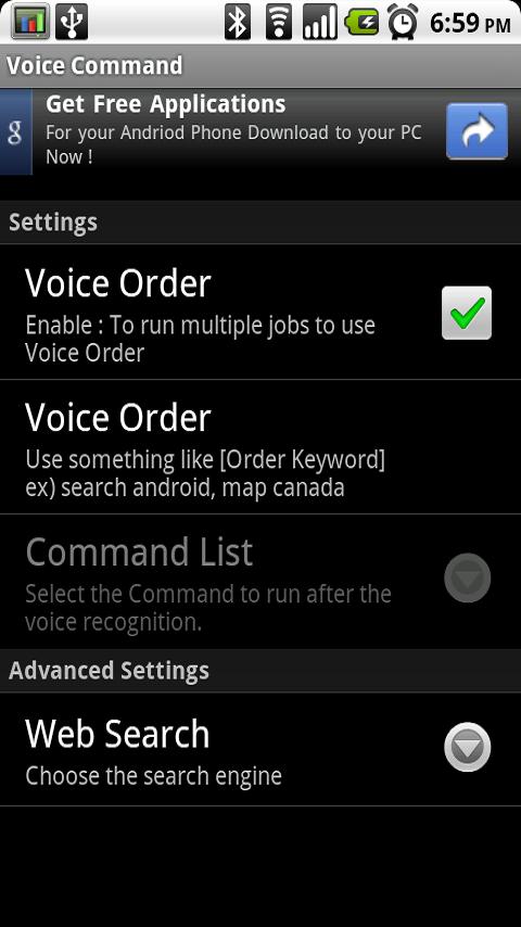 Voice Command Android Communication