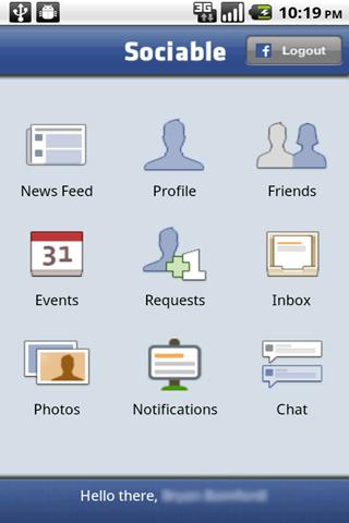 Facebook Client (Sociable) Android Social