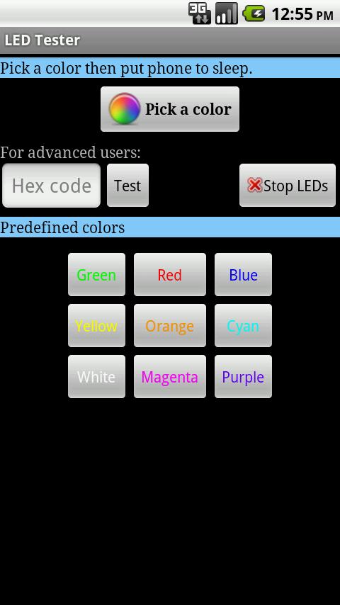 LED Color Tester Android Tools