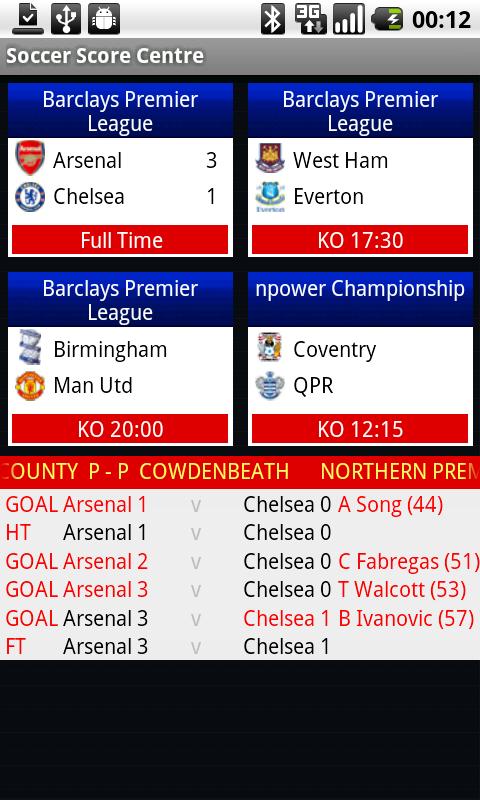 Soccer Score Centre Android Sports