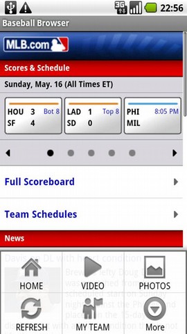 MLB Browser Android Sports