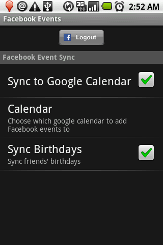 Facebook Event Sync Android Social