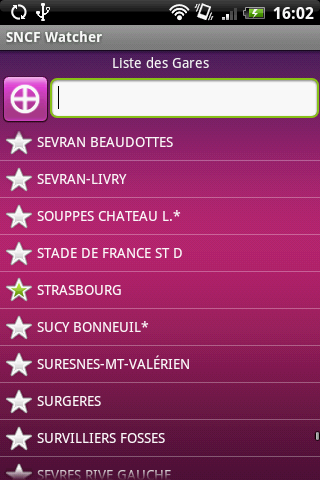 SNCF Watcher Android Travel