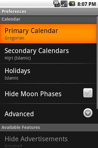 Alternate Calendar Android Productivity