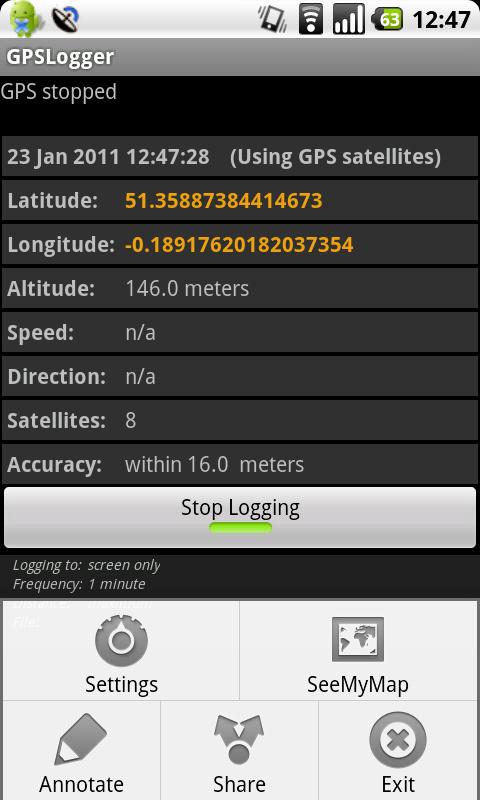 GPS Logger for Android Android Travel & Local