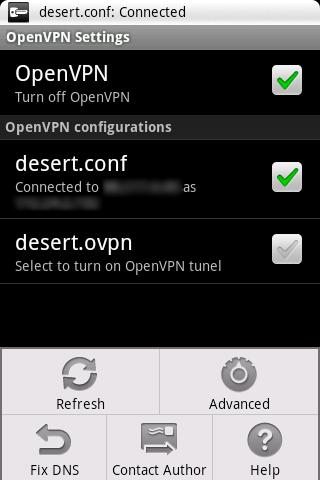 OpenVPN Settings Android Communication