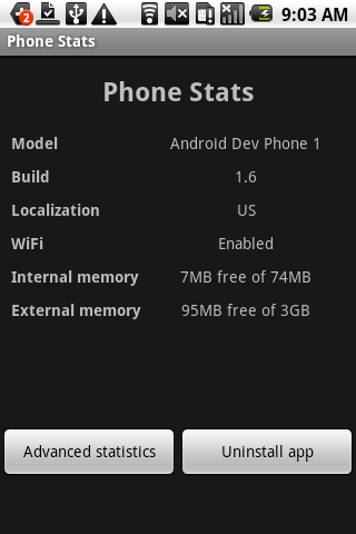 Phone Stats private browser AD Android Multimedia