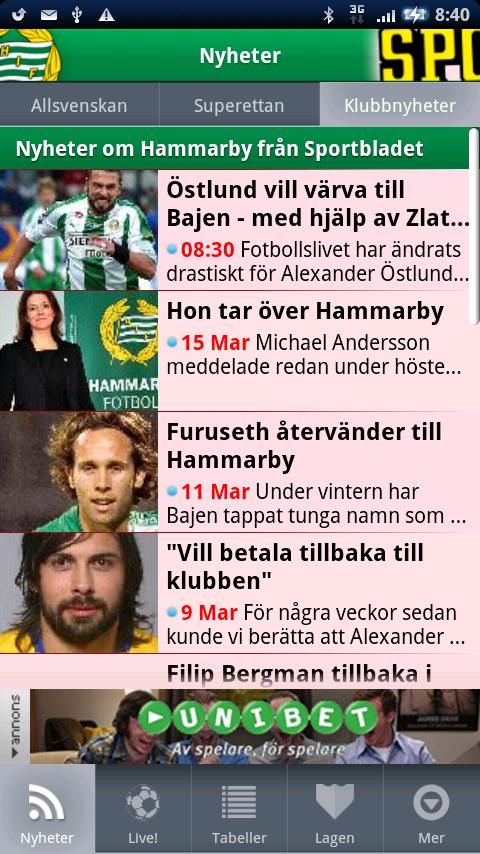 Sportbladet Fotboll Android Sports