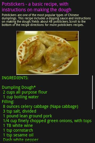 Chinese recipes Android Health