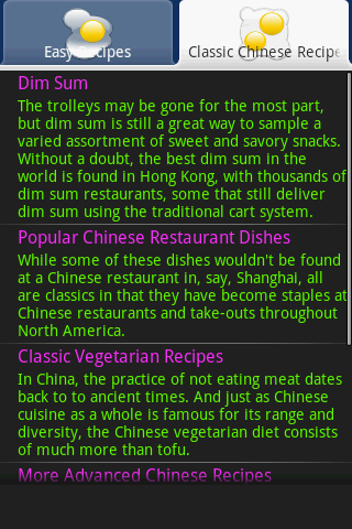 Chinese recipes Android Health