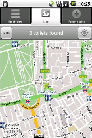 Toilet/Bathroom Finder Android Lifestyle