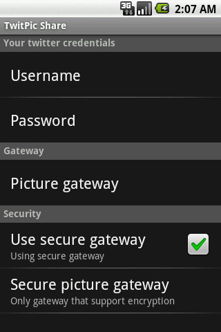 TwitPic Share Android Social