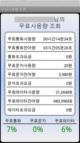 무료사용량 조회 Android Reference