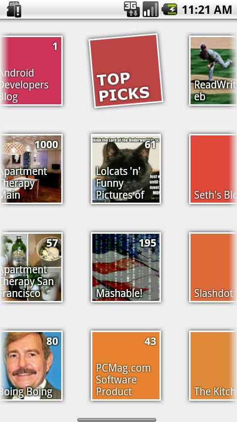 FeedSquares for Google Reader Android News & Magazines