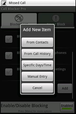 Call Blocker Lite Android Communication