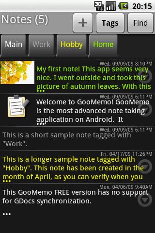 GooMemo Android Productivity