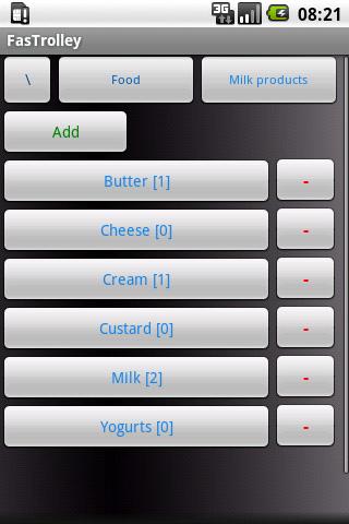 FasTrolley (shopping list) Android Shopping