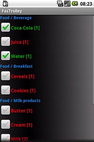 FasTrolley (shopping list) Android Shopping
