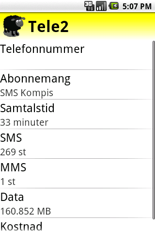 Tele2 Android Finance