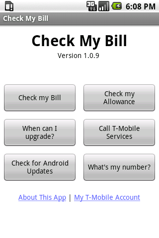 Check My Bill Android Tools