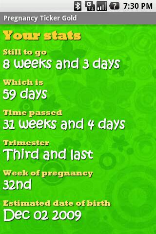 Pregnancy Ticker Gold Android Lifestyle