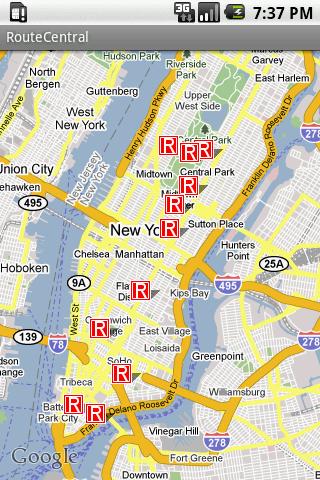 RouteCentral Android Travel