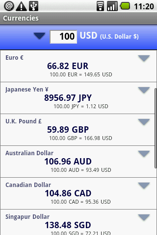 Currencies Android Finance