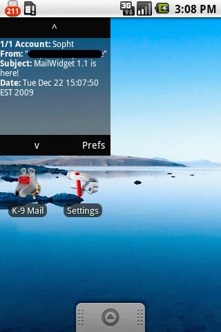 MailWidget Android Communication
