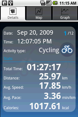 SportyPal OS1.5 Android Health