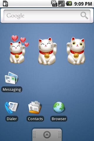 Maneki Neko (Lucky Cat) Widget Android Entertainment