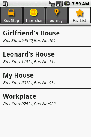 SBS Next Bus Android Travel