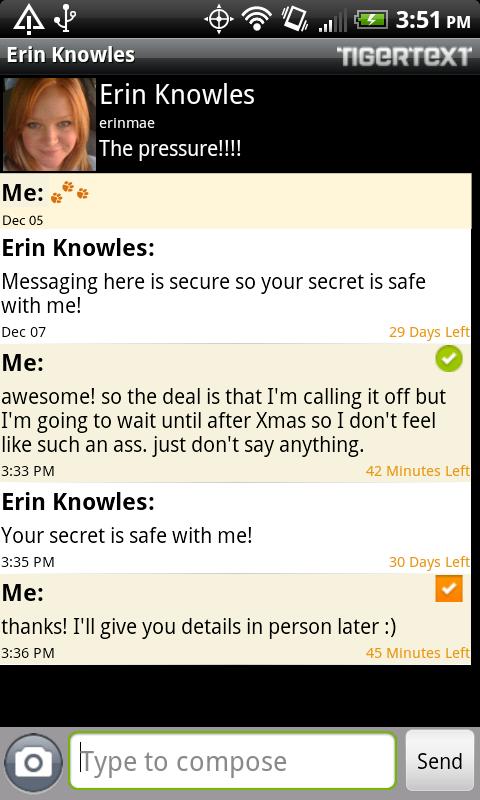 TigerText Android Social
