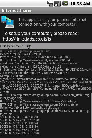 Internet Sharer Android Communication