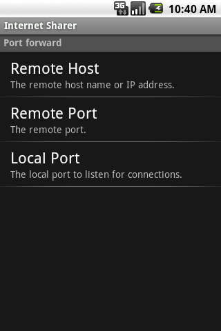 Internet Sharer Android Communication