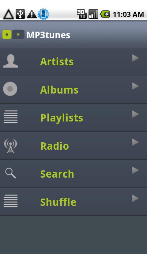 MP3tunes Android Multimedia