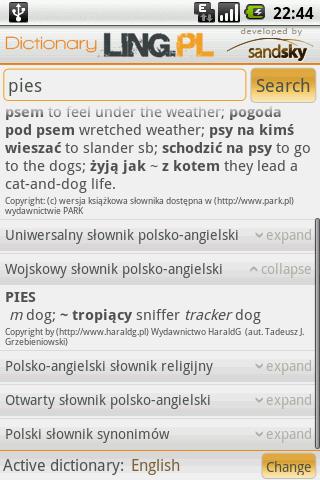 Dictionary LING.pl Android Reference