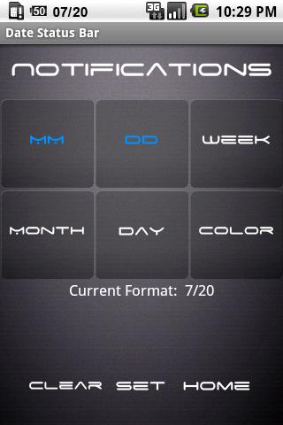 Date Status Bar Android Tools
