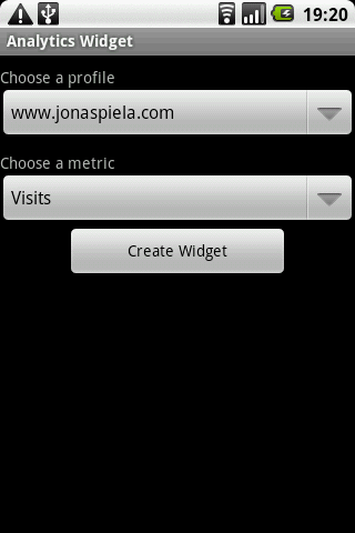 Analytics Widget Android Productivity