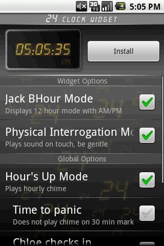 24 Clock Widget Android Entertainment